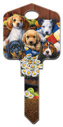 AC2 - Puppies Artisan Collection, puppies, house key blanks, licensed,key,keys,house keys,house key,puppies,dog,licensed,