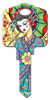 AI2 - Geisha Achilles Ink, Geisha, painted, licensed, house key blanks,key,keys,art,custom, geisha,licensed,license,kw,wr,sc1