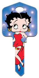 B5 - Betty Boop & Flash Bulbs Betty,boop,and,flash,bulbs,house key,house keys,art,key,keys,animated, Boop and Flash Bulbs, house key blank, licensed