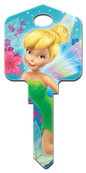 D47 - Fairies Disney,fairy,fairies,peter pan,tink,tinker,tinker bell,key,house keys,art,kw,sc1,wr,Tinker Bell, Fairies, licensed, painted, house keys, key blanks