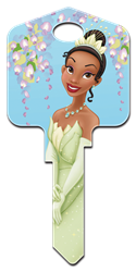 D60 - Princess Tiana Disney,tiana,princess,and,the,frog,disney princess,key,wr,kw,sc1,animated,art,keys,house keys,house key, Princess and the Frog, Princess Tiana, licensed, painted, house key, key blank