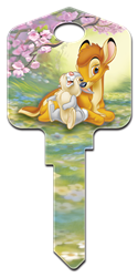 D79 - Bambi & Thumper Disney,key,keys,art,animated,gift,kw,wr,sc1,bambi,thumper, Bambi and Thumper, licensed, painted, house key