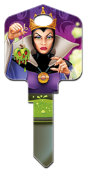 D96 - Evil Queen Disney,snow,white,evil,queen,licensed,license,Snow White, Evil Queen, licensed, painted, house key, key blank