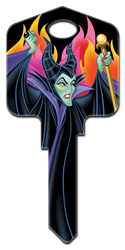 D97 - Maleficent Disney,sleeping,beauty,disney key,disney keys,animated,classic,kw,sc1,wr,maleficent, Sleeping Beauty, Maleficent, house key blank, licensed, 