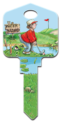 GP6 - Golfing Great Outdoors, Gary Patterson, Golfing, house key blanks, licensed, art, license,official,key,keys,house key,house keys