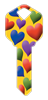 HK12 - Hearts happy, key, hearts, heart, colorful, pattern, love, house, keys, kw, sc1, wr5