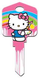 SR7 - Paint Hello Kitty, house key, licensed, painted, key blanks, paint,key,house keys,license,licensed,art,hello,kitty