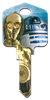 SW6 - C-3PO & R2-D2 Star Wars,c3p0,c3po,r2d2,r2,d2,droid,key,keys,house keys,house key,license,licensed,art,jedi,star,wars, C-3PO and R2-D2, house key blank, licensed, painted