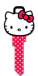 SR11 - Hello Kitty Head Shape Hello Kitty, 'Head Shape,' Licensed, Painted, House Key Blank