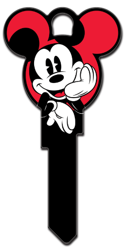 D119 - Mickey Mouse Head Shape  Disney, Mickey, Mouse, Mickey Mouse, shape, shaped, licensed, house, key, kw, kw1, kw10, kwikset, sc1, schlage, wr3, wr5, weiser