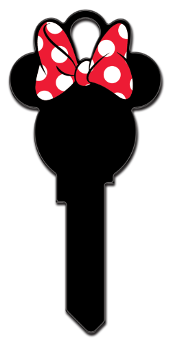 D120 - Minnie Mouse Head Shape  Disney, Minnie, Mouse, Minnie Mouse, shape, shaped, licensed, house, key, kw, kw1, kw10, kwikset, sc1, schlage, wr, wr3, wr5, weiser
