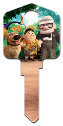 D127 - Up Disney, Pixar, Up, Carl, Russ, Russell, Dug, Kevin, snipe, licensed, house, key, kw, kw1, kw10, kwikset, sc1, schlage, wr, wr3, wr5, weiser