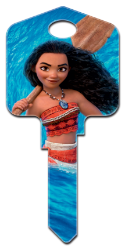 D128 - Moana  Disney, Moana, licensed, house, key, kw, kw1, kw10, kwikset, sc1, schlage, wr, wr3, wr5, weiser