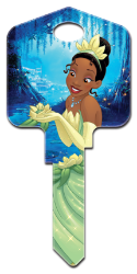 D60 - Princess Tiana  Disney,tiana,princess,and,the,frog,disney princess,key,wr,kw,sc1,animated,art,keys,house keys,house key, Princess and the Frog, Princess Tiana, licensed, painted, house key, key blank