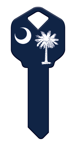 HK68 - Palmetto Flag  happy, key, south, carolina, state, palmetto, palm, tree, crescent, moon, flag, house, keys, kw, sc1, wr5