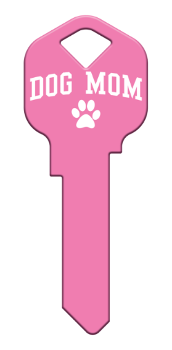 HK70 - Dog Mom  happy, key, pink, dog, mom, pet, house, keys, kwikset, Schlage, weiser, kw, sc1, wr5