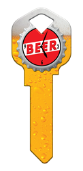 HK72 - Beer OClock happy, key, beer, oclock, house, keys, kwikset, Schlage, weiser, kw, sc1, wr5