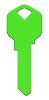 HK73 - Neon Green  happy, key, neon, green, house, keys, kwikset, Schlage, weiser, kw, sc1, wr5