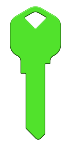HK73 - Neon Green  happy, key, neon, green, house, keys, kwikset, Schlage, weiser, kw, sc1, wr5