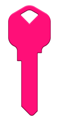 HK74 - Neon Pink happy, key, neon, pink, house, keys, kwikset, Schlage, weiser, kw, sc1, wr5