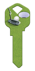 HK83 - Golf happy, key, sport, sports, golf, house, keys, kwikset, Schlage, weiser, kw, sc1, wr5