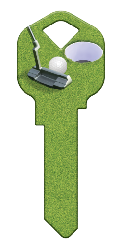 HK83 - Golf  happy, key, sport, sports, golf, house, keys, kwikset, Schlage, weiser, kw, sc1, wr5