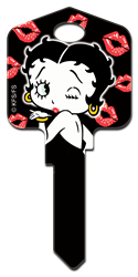 B4 - Betty Boop & Kisses Betty Boop,betty,boop,art,key,keys,house key,house keys,official,licenced,license,kw,sc1,wr, kisses, house key blank, licensed