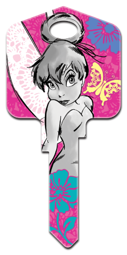 D46 - Tinker Tink  Disney,Tinker Bell,licensed,painted house key,key blanks,keys,tink,tinkerbell,license
