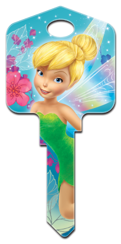 D47 - Fairies  Disney,fairy,fairies,peter pan,tink,tinker,tinker bell,key,house keys,art,kw,sc1,wr,Tinker Bell, Fairies, licensed, painted, house keys, key blanks