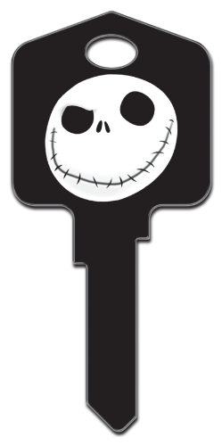 D66 - Jack Skellington  Disney, nightmare, before, christmas, jack, skellington, tim, burton, halloween, pumpkin, king, licensed, house, key, KW, kwikset, sc1, schlage, wr, weiser
