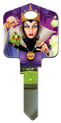 D96 - Evil Queen Disney,snow,white,evil,queen,licensed,license,Snow White, Evil Queen, licensed, painted, house key, key blank
