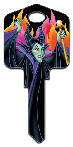 D97 - Maleficent  Disney,sleeping,beauty,disney key,disney keys,animated,classic,kw,sc1,wr,maleficent, Sleeping Beauty, Maleficent, house key blank, licensed, 