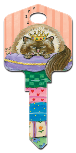 GP3 - Spoiled Rotten  Paws and Claws, Gary Patterson, spoiled rotten, house key blanks, licensed, painted,licensed,art,key,keys,housekey,house key,house keys,