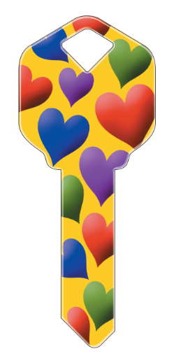 HK12 - Hearts  happy, key, hearts, heart, colorful, pattern, love, house, keys, kw, sc1, wr5