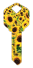 HK14 - Sunflowers  happy, key, sunflowers, sunflower, flower, flowers, field, summer, floral, house, keys, kw, sc1, wr5, kwikset, schlage, weiser