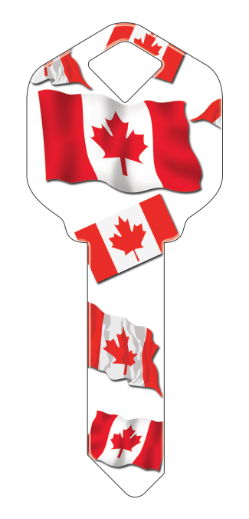HK28 - Canadian Flag  happy, key, canadian, canada, flag, flags, maple, leaf, house, keys, kw, sc1, wr5