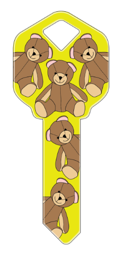 HK33 - Teddy Bear  happy, key, teddy, bear, stuffed, animal, house, keys, kw, sc1, wr5