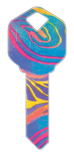 HK7 - Rainbow Swirl  happy, key, rainbow, swirl, colorful, house, keys, kw, sc1, wr5