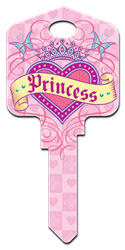 PG4 - Princess Pampered Girls,key,keys,house key,house keys,princess,pampered,Princess, house key blank, licensed, painted