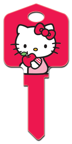SR3 - Hello Kitty<sup>&reg;</sup> Red  Hello Kitty,license,licensed,housekey,keys,key, house key, licensed, painted, key blanks, red