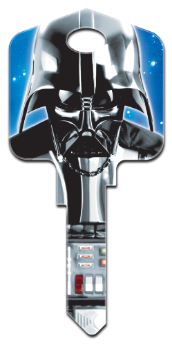 SW1 - Darth Vader  Star Wars,darth,vader,force,awakens,empire,strikes,back,sith,licensed,official,art,key,keys,house keys,house key, Darth Vader, house key, licensed, painted, key blank