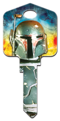 SW3 - Boba Fett Star Wars,boba,fett,star,wars,force,be,with,you,art,licensed,official,sc1,wr,kw,key,keys,house key,house keys, Boba Fett, house key blank, licensed, painted