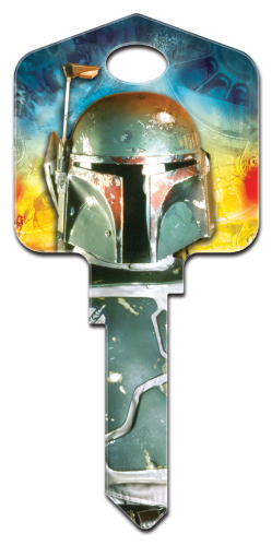 SW3 - Boba Fett  Star Wars,boba,fett,star,wars,force,be,with,you,art,licensed,official,sc1,wr,kw,key,keys,house key,house keys, Boba Fett, house key blank, licensed, painted