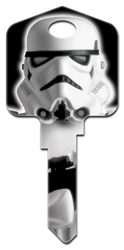 SW4 - Stormtrooper  Star Wars,storm,trooper,stormtrooper,art,licensed,star,wars,key,keys,house key,house keys,large head,large,official,kw,wr,sc1, Stormtrooper, house key blank, licensed, painted