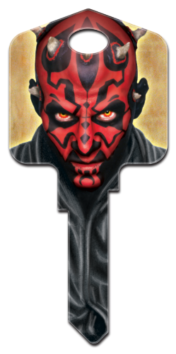 SW5 - Darth Maul  Star Wars,star,wars,darth,maul,force,awakens,empire,strikes,back,licensed,official,sc1,kw,wr,key,house key,housekey, Darth Maul, house key blank, licensed, painted
