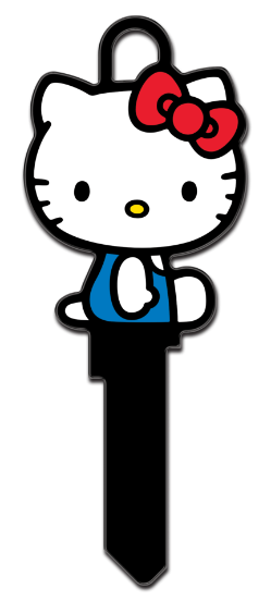 SR14 - Hello Kitty<sup>&reg;</sup> Shape  SR14, Hello Kitty, Sanrio, shape, Licensed, Painted, House Key, Blank, kwikset, kw, , kw1, kw10, Schlage, sc1, weiser, wr, wr3, wr5