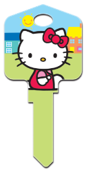 SR5 - Hello Kitty<sup>&reg;</sup> Green  Hello Kitty, Hello Kitty Designer House Keys, Special House Keys, Hello Kitty Pink, Hello Kitty Black, Hello Kitty Red, Hello Kitty Blue, Hello Kitty Green, Hello Kitty Paint, Hello Kitty Springtime, Hello Kitty's House, Hello Kitty Rain or Shine, Hello Kitty Glitter Key