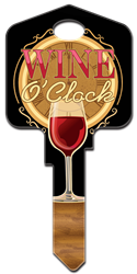 AC7 - Wine OClock Artisan Collection, Wine OClock, licensed, house key,wine,clock,key,keys,house keys,custom,licensed,art,kw,sc1,wr