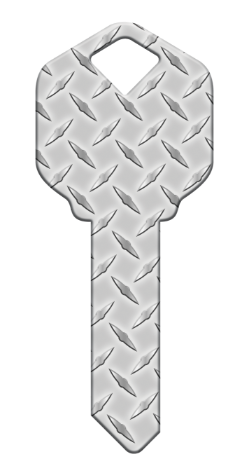 HK41 - Diamond Plate  happy, key, diamond, plate, steel, construction, pattern, house, keys, kw, sc1, wr5