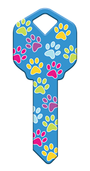 HK52 - Paw Prints happy, key, paw, prints, dog, dogs, puppy, puppies, pup, cat, cats, kitten, kittens, colorful, house, keys, kw, sc1, wr5